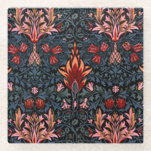 William Morris Slangenhoofd Donker Patroon Glazen Onderzetter