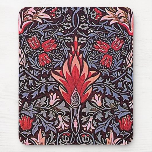 William Morris Snakehead Design - Mousepad Muismat (Voorkant)