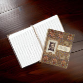 WILLIAM *MORRIS SNAKEHEAD FLORAL ROOD GOUD NOTITIEBOEK