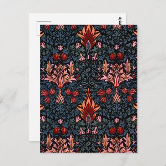 William Morris Snakeshead Dark Pattern Briefkaart (Voorkant / Achterkant)