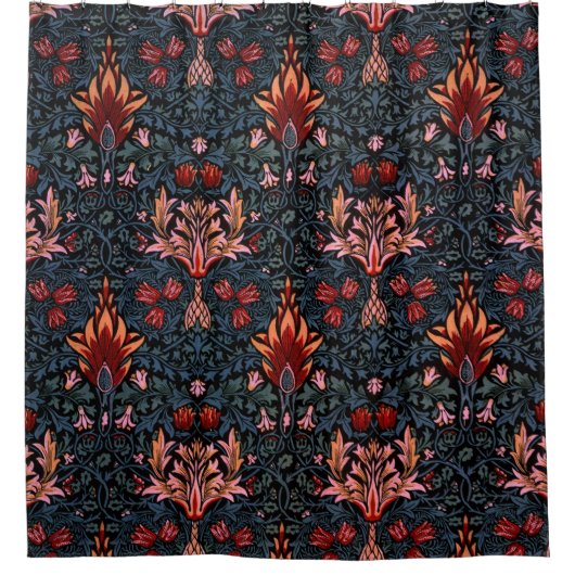 William Morris Snakeshead Dark Pattern Douchegordijn (Voorkant)