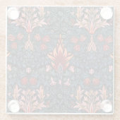 William Morris Snakeshead Dark Pattern Glazen Onderzetter (Achterkant)