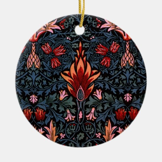 William Morris Snakeshead Dark Pattern Keramisch Ornament (Voorkant)