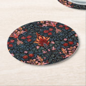 William Morris Snakeshead Dark Pattern Ronde Kartonnen Onderzetter (Gebogen)