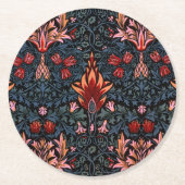 William Morris Snakeshead Dark Pattern Ronde Kartonnen Onderzetter (Voorkant)