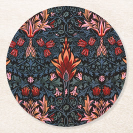 William Morris Snakeshead Dark Pattern Ronde Kartonnen Onderzetter