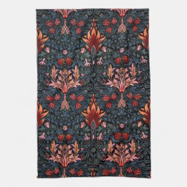 William Morris Snakeshead Dark Pattern Theedoek