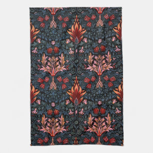 William Morris Snakeshead Dark Pattern Theedoek