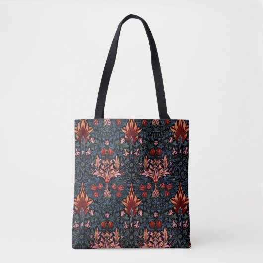 William Morris Snakeshead Dark Pattern Tote Bag (Voorkant)