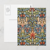 William Morris Snakeshead Design Briefkaart (Voorkant / Achterkant)