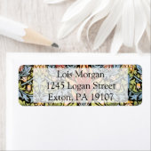 William Morris Snakeshead Design Etiket (Insitu)