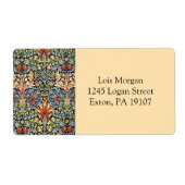 William Morris Snakeshead Design Etiket (Voorkant)