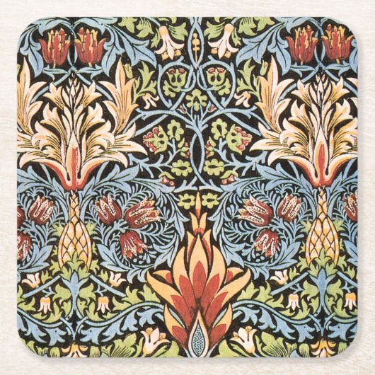 William Morris Snakeshead Design Kartonnen Onderzetters (Voorkant)