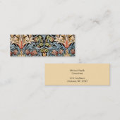 William Morris Snakeshead Design Mini Visitekaartje (Voorkant / Achterkant)