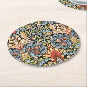 William Morris Snakeshead Design Ronde Kartonnen Onderzetter (Gebogen)