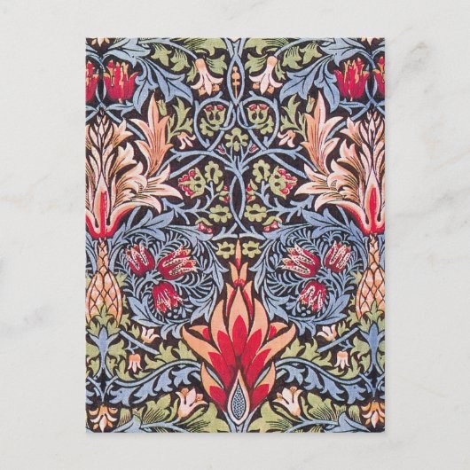 William Morris Snakeshead Floral Art Nouveau Briefkaart (Voorkant)