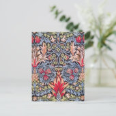 William Morris Snakeshead Floral Art Nouveau Briefkaart (Staand voorkant)