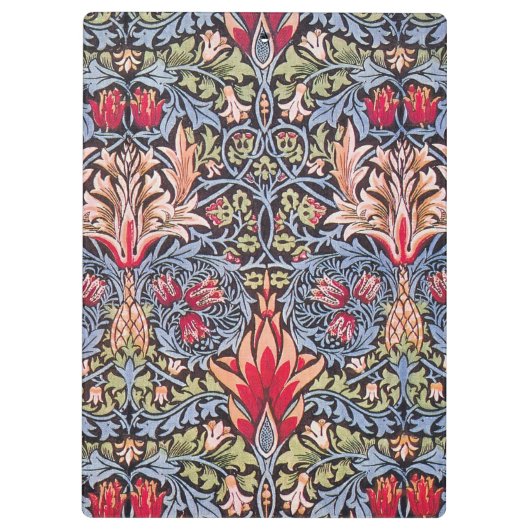 William Morris Snakeshead Floral Art Nouveau Klembord (Achterkant)