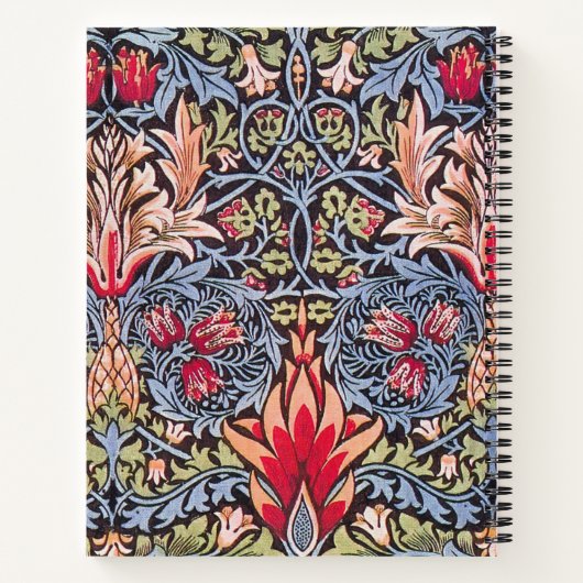 William Morris Snakeshead Floral Art Nouveau Notitieboek (Achterkant)