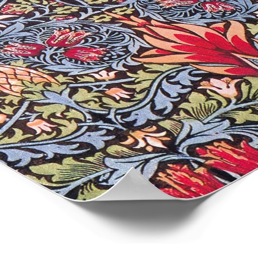 William Morris Snakeshead Floral Art Nouveau Poster (Hoek)