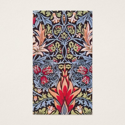 William Morris Snakeshead Floral Art Nouveau Visitekaartje (Voorkant)