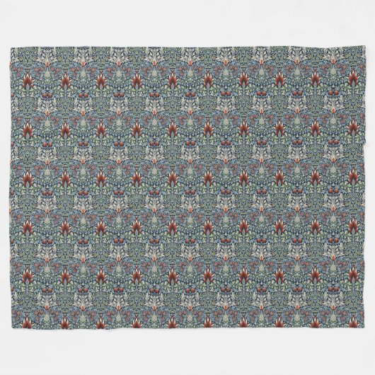 William Morris Snakeshead Floral Classic Botanical Fleece Deken (Voorkant (Horizontaal))
