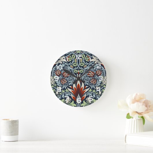 William Morris Snakeshead Floral Classic Botanical Ronde Klok (Huis)