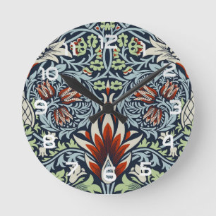 William Morris Snakeshead Floral Classic Botanical Ronde Klok