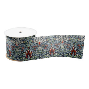 William Morris Snakeshead Floral Classic Botanical Satijnen Lint