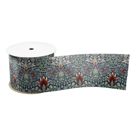William Morris Snakeshead Floral Classic Botanical Satijnen Lint (Spoel)