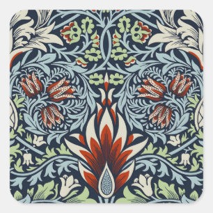 William Morris Snakeshead Floral Classic Botanical Vierkante Sticker