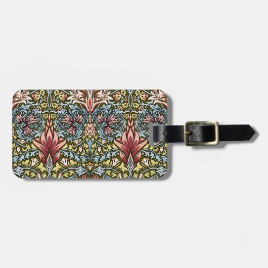 William Morris Snakeshead Floral Pattern Bagagelabel (Voorkant horizontaal)