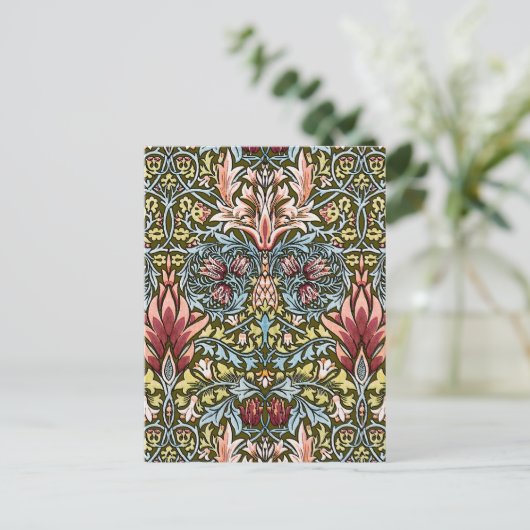 William Morris Snakeshead Floral Pattern Briefkaart (Staand voorkant)