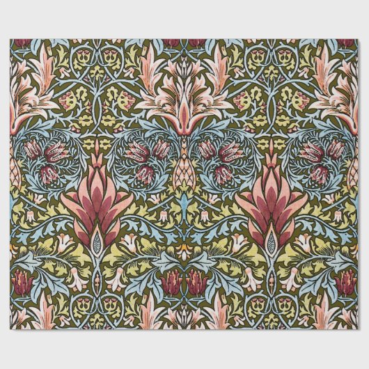 William Morris Snakeshead Floral Pattern Cadeaupapier (Vlak)