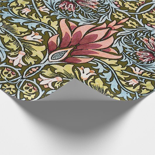William Morris Snakeshead Floral Pattern Cadeaupapier (Hoek)