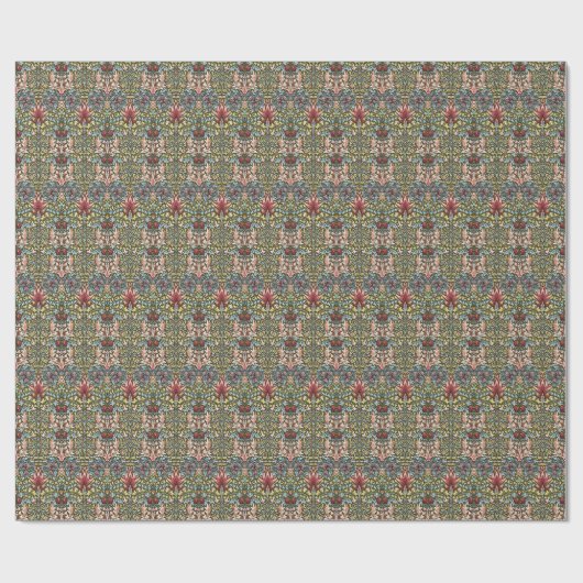 William Morris Snakeshead Floral Pattern Cadeaupapier (Vlak)