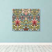 William Morris Snakeshead Floral Pattern Canvas Afdruk (Insitu (Houten vloer))