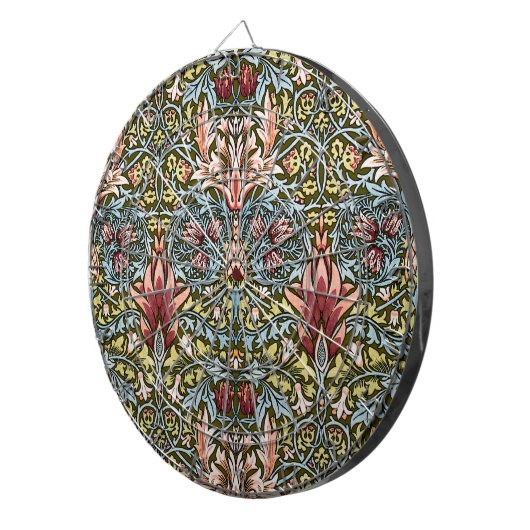 William Morris Snakeshead Floral Pattern Dartbord (Voorkant Rechts)