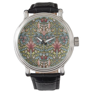 William Morris Snakeshead Floral Pattern Horloge