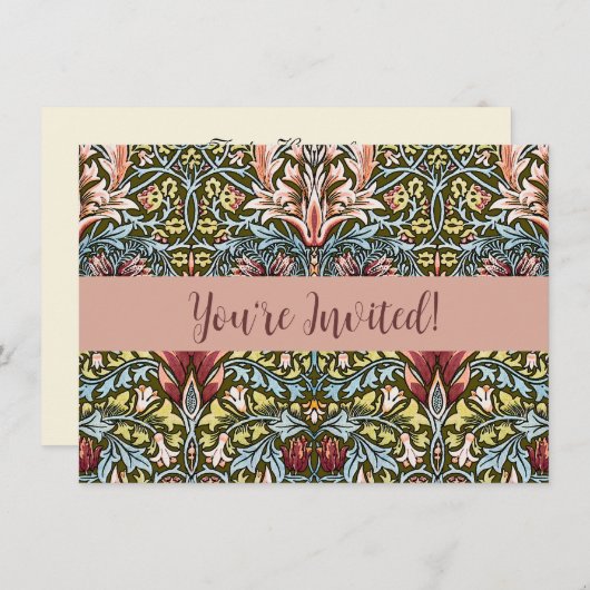 William Morris Snakeshead Floral Pattern Kaart (Voorkant / Achterkant)