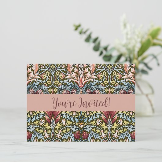 William Morris Snakeshead Floral Pattern Kaart (Staand voorkant)