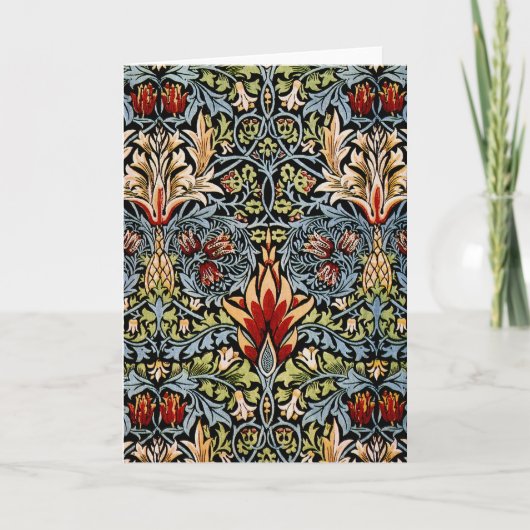 William Morris Snakeshead Floral Pattern Kaart (Voorkant)