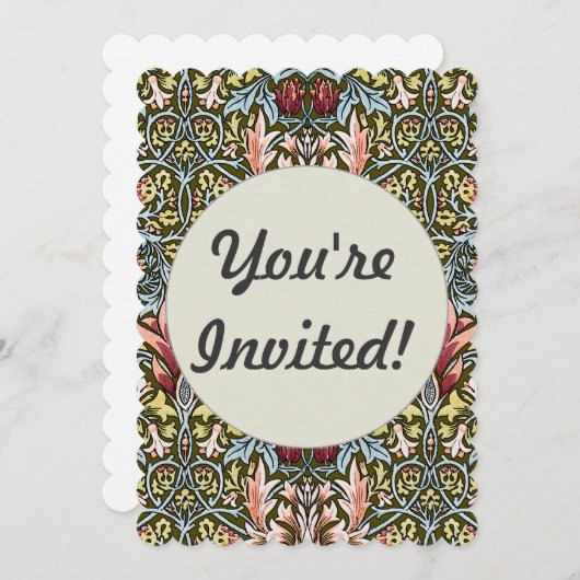 William Morris Snakeshead Floral Pattern Kaart (Voorkant / Achterkant)