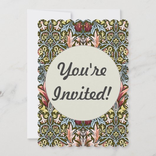 William Morris Snakeshead Floral Pattern Kaart (Voorkant)