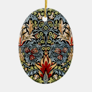 William Morris Snakeshead Floral Pattern Keramisch Ornament