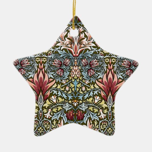 William Morris Snakeshead Floral Pattern Keramisch Ornament (Voorkant)