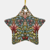 William Morris Snakeshead Floral Pattern Keramisch Ornament (Achterkant)