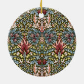 William Morris Snakeshead Floral Pattern Keramisch Ornament (Achterkant)