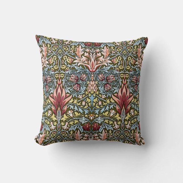 William Morris Snakeshead Floral Pattern Kussen (Voorkant)