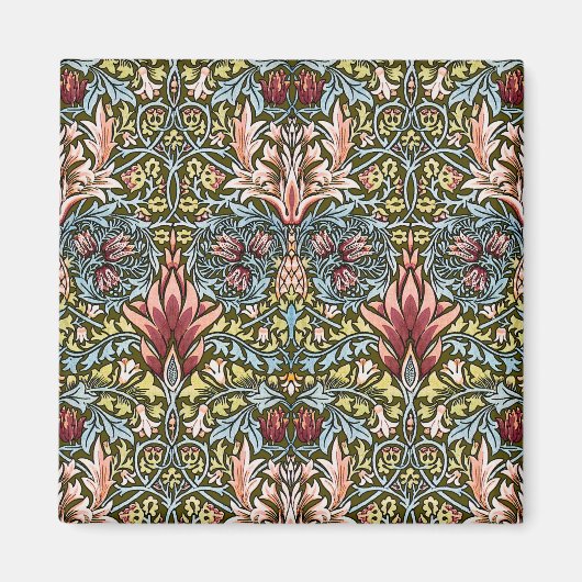 William Morris Snakeshead Floral Pattern Magneet (Voorkant)